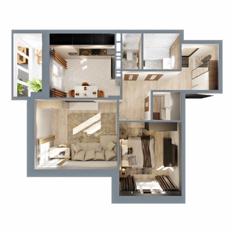 Купить двухкомнатную квартиру на вторичке в Микрорайоне Южный, Ковров в Коврове. Вариант № 2731609, 1, площадь -  квм, цена 6398290 рублей