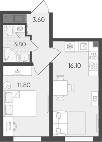 Купить двухкомнатную квартиру в новостройках у метро Академическая в Санкт-Петербурге. Вариант № 7604983, 0, площадь -  квм, цена 7122728 рублей