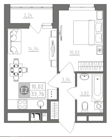 Купить квартиру в новостройках в ЖК Пряничная слобода в Туле. Вариант № 71829, 0, площадь -  квм, цена 3746347 рублей