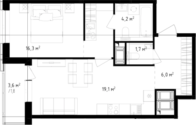 Купить двухкомнатную квартиру в районе Приморский в Санкт-Петербурге. Вариант № 8165071, 0, площадь -  квм, цена 13939305 рублей