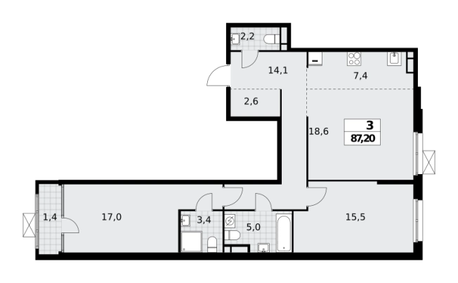 Купить квартиру у метро Зорге в Москве. Вариант № 3206373, 0, площадь -  квм, цена 43619760 рублей
