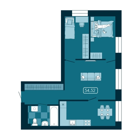 Купить трехкомнатную квартиру в районе Первомайский в Владивостоке. Вариант № 5548081, 0, площадь -  квм, цена 9697737 рублей