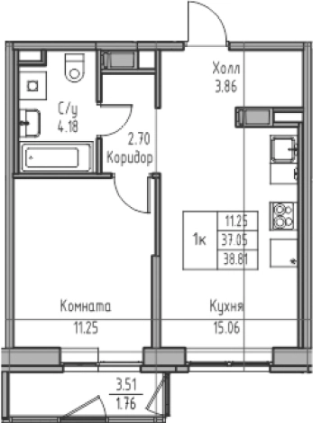 Купить двухкомнатную квартиру в ЖК Юнтолово в Санкт-Петербурге. Вариант № 7834719, 0, площадь -  квм, цена 8539524 рублей