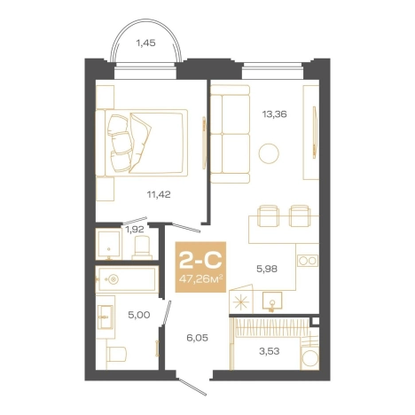 Купить двухкомнатную квартиру на улице Мусы Джалиля в Новосибирске. Вариант № 9960159, 0, площадь -  квм, цена 11445000 рублей
