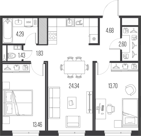 Купить трехкомнатную квартиру в ЖК Legenda Васильевского в Санкт-Петербурге. Вариант № 4838056, 0, площадь -  квм, цена 22977375 рублей