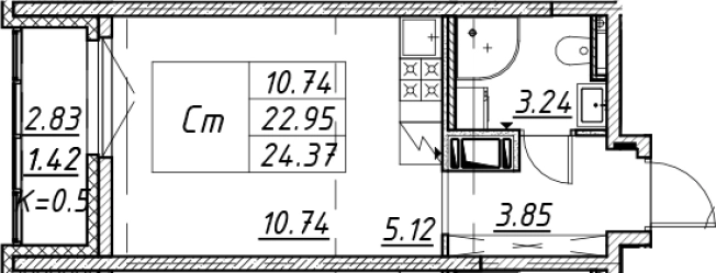 Купить квартиру в ЖК Цивилизация на Неве в Санкт-Петербурге. Вариант № 7849681, 0, площадь - квм, цена 8599636 рублей