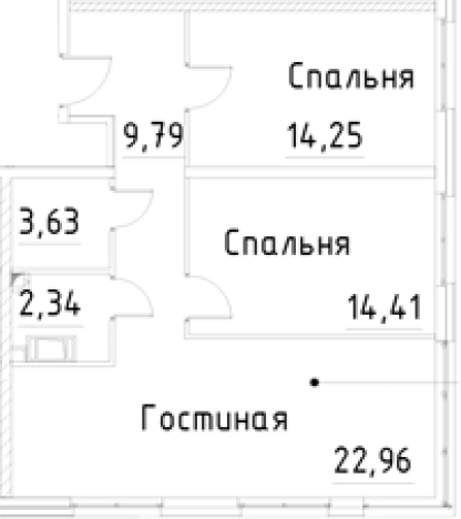 Купить трехкомнатную квартиру в ЖК Про.Молодость в Санкт-Петербурге. Вариант № 7596359, 0, площадь -  квм, цена 12053675 рублей