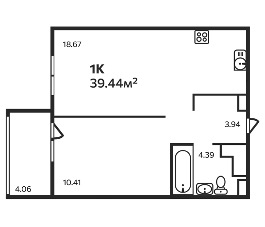 Купить однокомнатную квартиру на улице Малая Каменная в Выборге. Вариант № 7828151, 0, площадь -  квм, цена 5718800 рублей