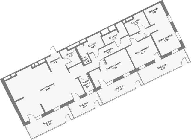 Купить многокомнатную квартиру в новостройках в Ленинградской области. Вариант № 7602406, 0, площадь -  квм, цена 189168000 рублей