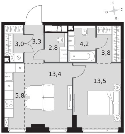 Купить квартиру в ЖК Sydney City в Москве. Вариант № 121510, 0, площадь -  квм, цена 41851920 рублей