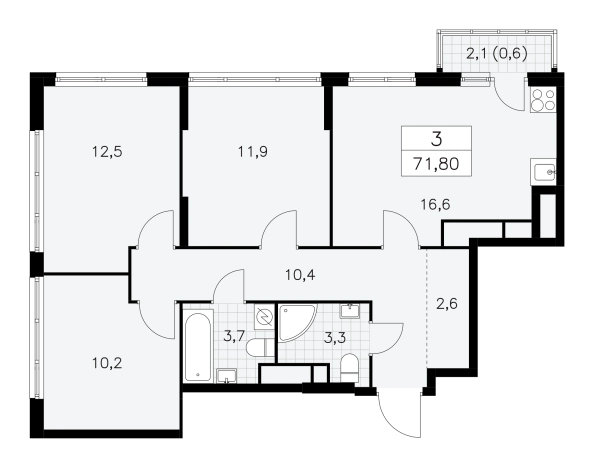 Купить квартиру в ЖК Южные сады в Москве. Вариант № 252350, 0, площадь -  квм, цена 27375186 рублей
