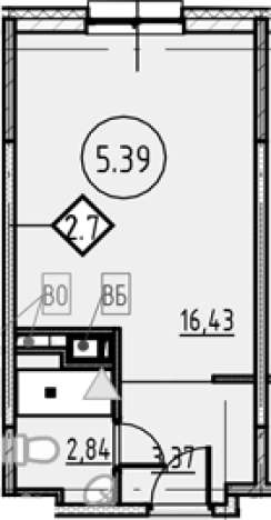 Купить Студию в новостройках у метро Обухово в Санкт-Петербурге. Вариант № 4163468, 0, площадь -  квм, цена 5417177 рублей