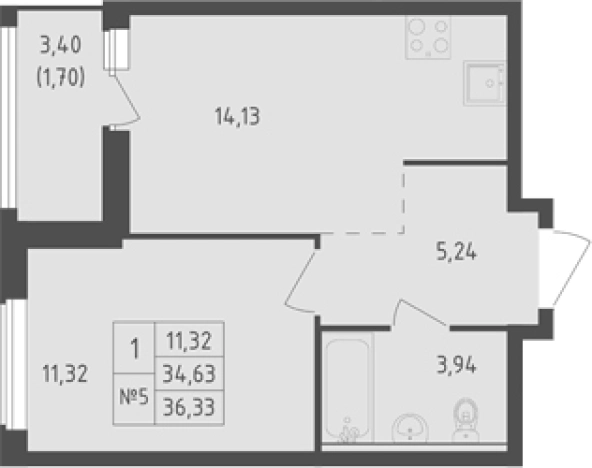 Купить квартиру в ЖК Южная Нева в Ленинградской области. Вариант № 7833758, 0, площадь - квм, цена 6582197 рублей