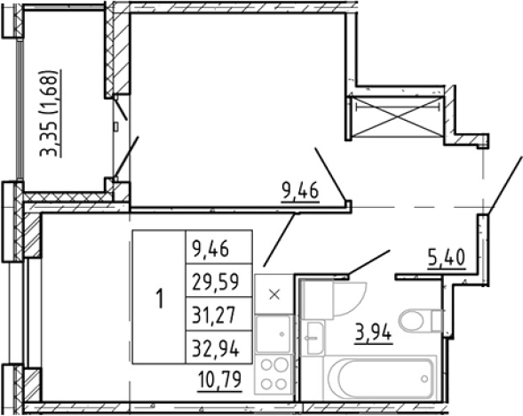 Купить двухкомнатную квартиру в ЖК Полис Новоселье в Ленинградской области. Вариант № 7268005, 0, площадь -  квм, цена 6275888 рублей