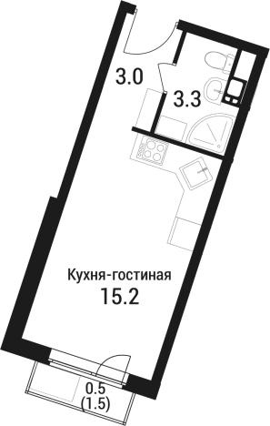 Купить Студию в ЖК Дом в Малаховке в Московской области. Вариант № 131744, 0, площадь - квм, цена 4476067 рублей