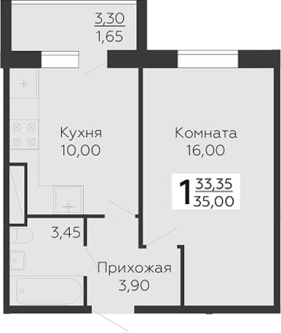 Купить однокомнатную квартиру в Всеволожске. Вариант № 8338567, 0, площадь -  квм, цена 4812500 рублей