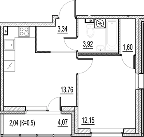 Купить однокомнатную квартиру у метро Звёздная в Санкт-Петербурге. Вариант № 8342759, 0, площадь -  квм, цена 6450000 рублей