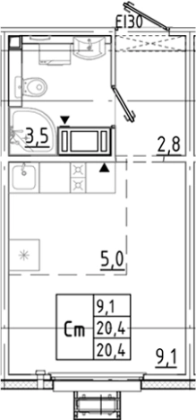 Купить Студию в новостройках в районе Красногвардейский в Санкт-Петербурге. Вариант № 8086492, 0, площадь -  квм, цена 3719124 рублей