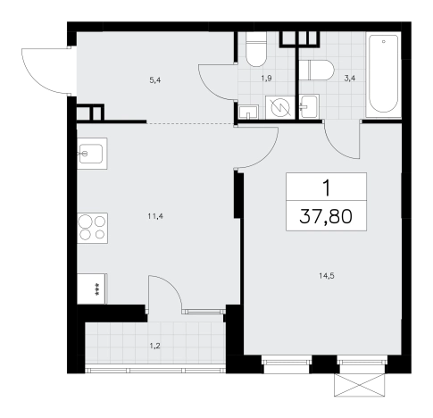Купить квартиру у метро Новомосковская (Коммунарка) в Москве. Вариант № 79309, 0, площадь -  квм, цена 13409589.0000 рублей