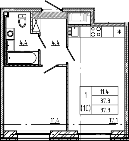 Купить двухкомнатную квартиру в ЖК Большая Охта в Санкт-Петербурге. Вариант № 6243353, 0, площадь -  квм, цена 13039408 рублей