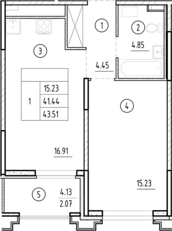 Купить двухкомнатную квартиру в ЖК Ассамблея в Санкт-Петербурге. Вариант № 6230958, 0, площадь -  квм, цена 18404730 рублей