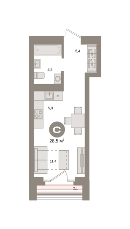 Купить Студию в районе Метрогородок в Москве. Вариант № 9354991, 0, площадь -  квм, цена 12520000 рублей