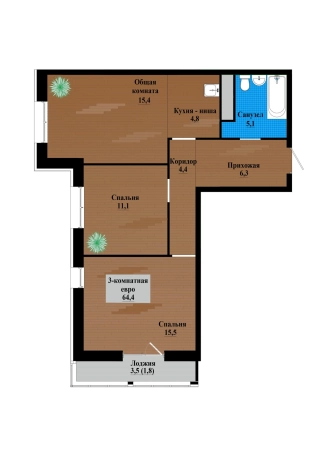 Купить квартиру в районе Черновский в Чите. Вариант № 156787, 0, площадь - квм, цена 9982000 рублей