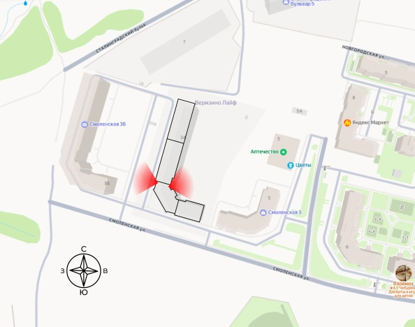 Купить квартиру в ЖК "Смоленская 3А" в смарт-квартале VERIZINO life в Владимире. Вариант № 949021, 4, площадь -  квм, цена 5976450 рублей