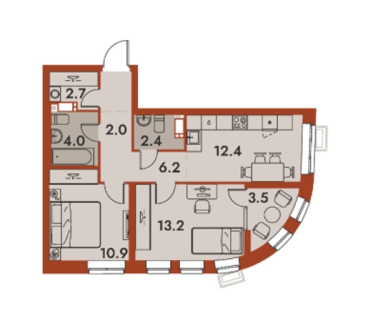 Купить квартиру в ЖК N1 Первый дом в Нижнем в Нижнем Новгороде. Вариант № 107087, 0, площадь -  квм, цена 10011800 рублей