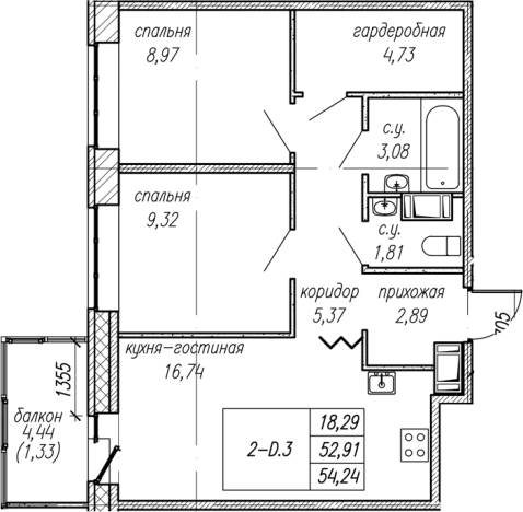 Купить трехкомнатную квартиру в ЖК " Уютный" в Ленинградской области. Вариант № 8063571, 0, площадь -  квм, цена 9903599 рублей
