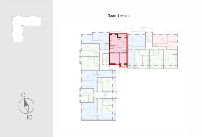 Купить квартиру в новостройках в ЖК Дом на Батурина,10 в Владимире. Вариант № 152042, 1, площадь -  квм, цена 12886250 рублей
