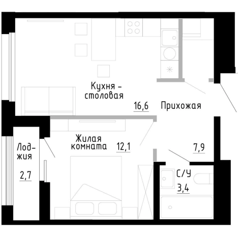 Купить квартиру в ЖК "7Я" в Владивостоке. Вариант № 9768443, 0, площадь -  квм, цена 9108000 рублей