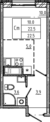 Купить Студию в новостройках в ЖК Большая Охта в Санкт-Петербурге. Вариант № 6243294, 0, площадь -  квм, цена 7958295 рублей