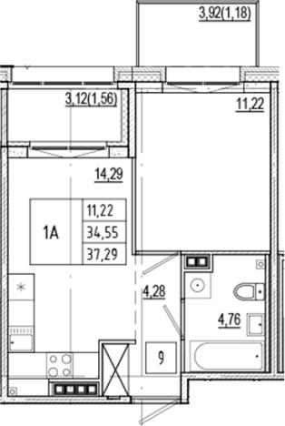 Купить двухкомнатную квартиру в ЖК Ranta Residence в Санкт-Петербурге. Вариант № 6052695, 0, площадь -  квм, цена 17153400 рублей