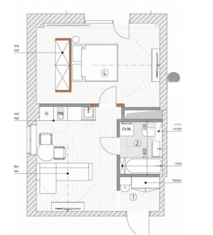 Купить двухкомнатную квартиру на улице Воинская в Новосибирске. Вариант № 11040685, 7, площадь - квм, цена 6490000 рублей