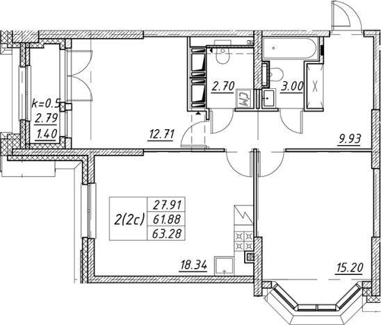 Купить трехкомнатную квартиру в новостройках у метро Елизаровская в Санкт-Петербурге. Вариант № 7850229, 0, площадь -  квм, цена 21398068 рублей