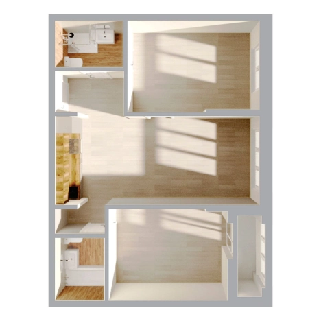 Купить двухкомнатную квартиру в ЖК "7Я" в Владивостоке. Вариант № 9769266, 2, площадь -  квм, цена 15664970 рублей