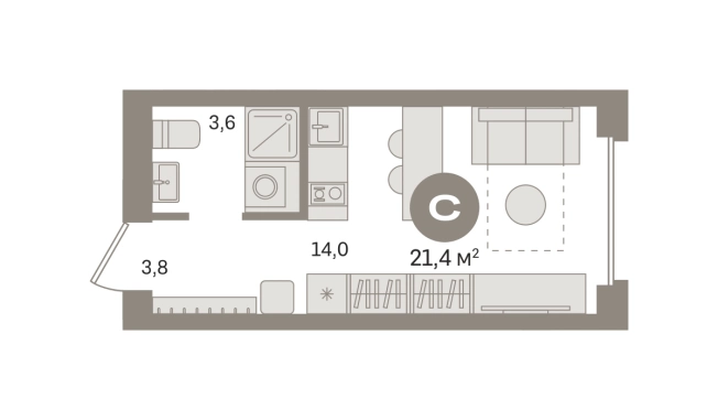 Купить Студию в новостройках у метро Домодедовская в Московской области. Вариант № 8615676, 0, площадь - квм, цена 5100000 рублей