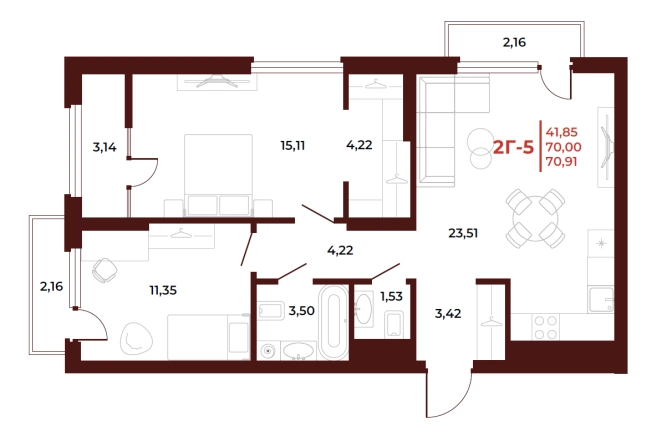 Купить квартиру в новостройках на улице Тернопольская в Пензе. Вариант № 2503318, 0, площадь -  квм, цена 8438290 рублей