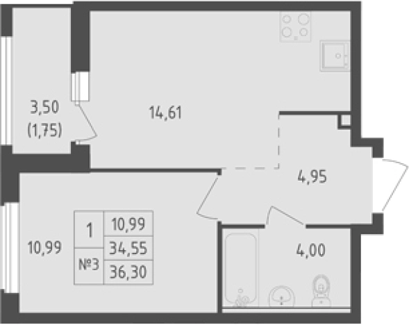 Купить квартиру в ЖК Южная Нева в Ленинградской области. Вариант № 7833611, 0, площадь - квм, цена 6052111 рублей