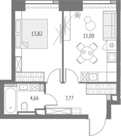 Купить квартиру в ЖК Upside Towers в Москве. Вариант № 103969, 0, площадь -  квм, цена 24287500 рублей
