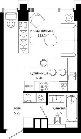 Купить квартиру у метро Марьина Роща в Москве. Вариант № 143488, 0, площадь - квм, цена 19262842.0000 рублей
