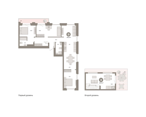 Купить трехкомнатную квартиру в новостройках в ЖК Метроном в Москве. Вариант № 8484239, 0, площадь -  квм, цена 43420000 рублей