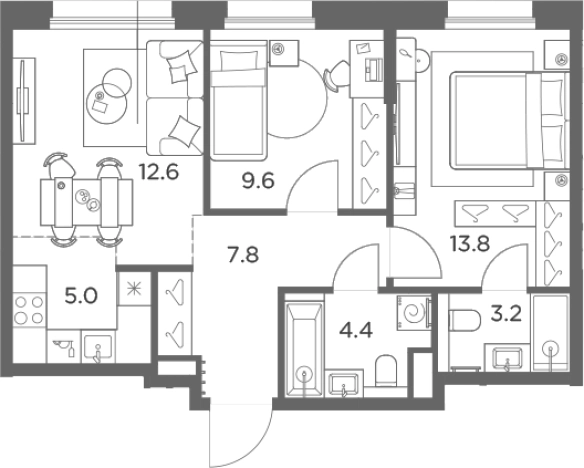 Купить трехкомнатную квартиру на улице Соловьиная в Красногорске. Вариант № 138149, 0, площадь -  квм, цена 14759993 рублей