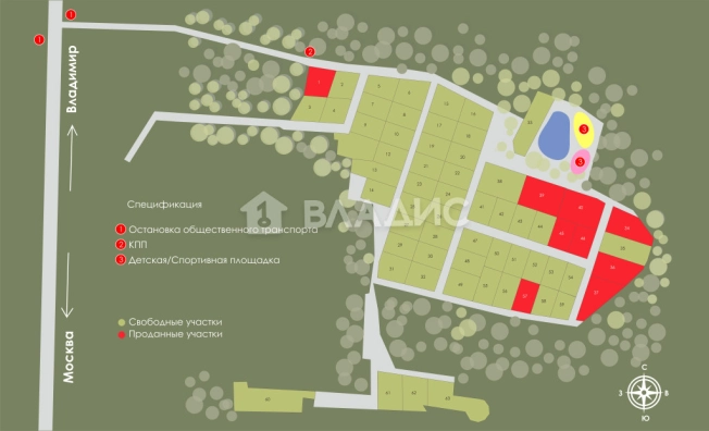 Купить земельный участок на улице Визитная в Владимире. Вариант № 8923670, 1, площадь -  квм, цена 8010000 рублей
