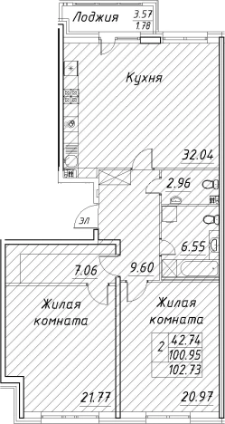 Купить трехкомнатную квартиру на улице проспект Авиаконструкторов в Санкт-Петербурге. Вариант № 66362, 0, площадь -  квм, цена 26275818 рублей