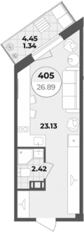 Купить Студию в районе Центральный в Санкт-Петербурге. Вариант № 6855464, 0, площадь -  квм, цена 10220889 рублей