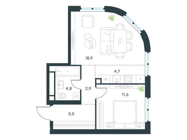 Купить двухкомнатную квартиру в новостройках в Микрорайоне Авиаторов, Балашиха в Балашихе. Вариант № 1429213, 0, площадь -  квм, цена 20455942 рублей