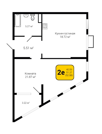Купить однокомнатную квартиру в ЖК Z-town в Воронеже. Вариант № 133150, 0, площадь -  квм, цена 8759499 рублей