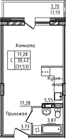 Купить квартиру на улице 2-й Восточный проезд в Московской области. Вариант № 128520, 0, площадь -  квм, цена 4670991 рублей